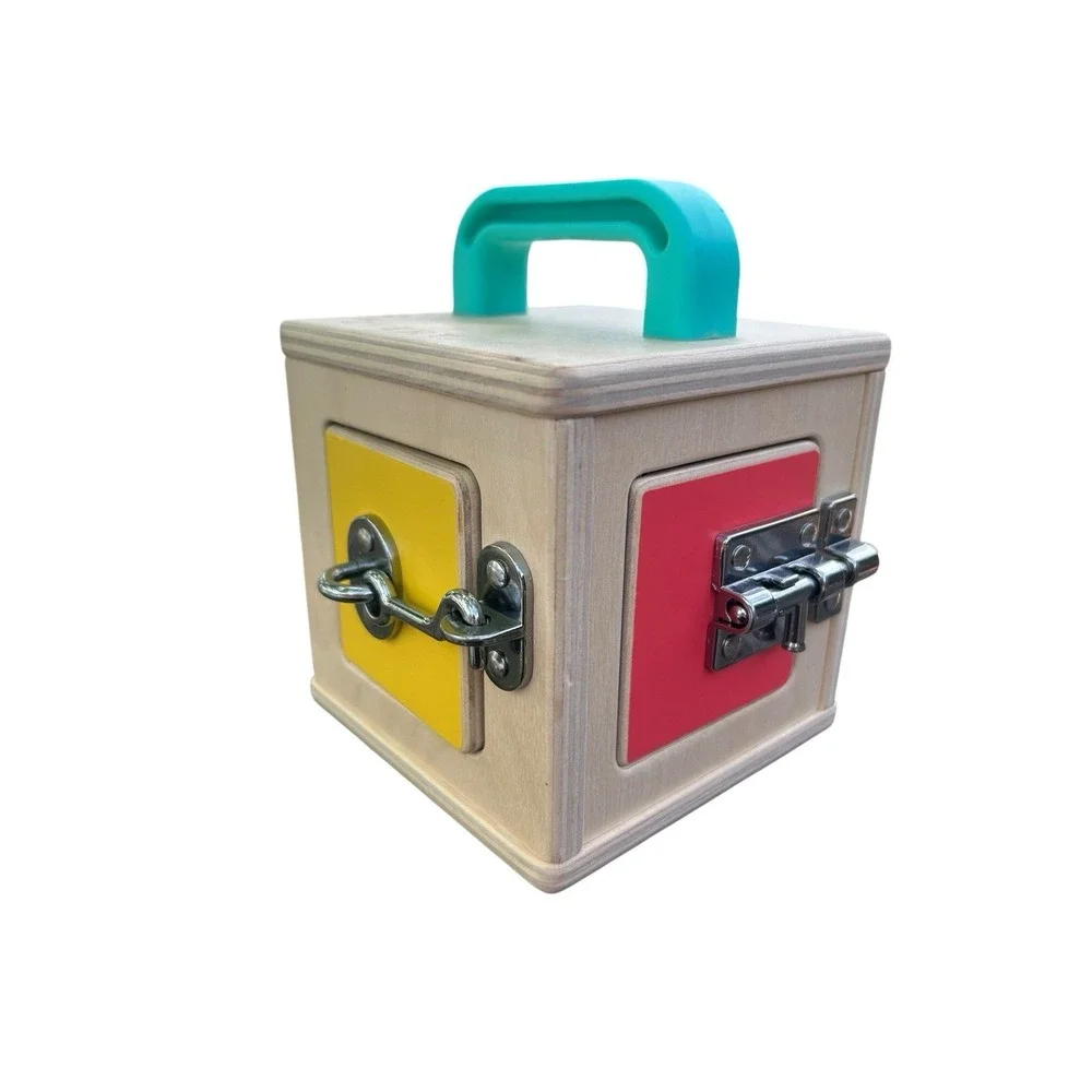 LOVEVERY Wooden Lock Box Latches | The Realist Box | Montessori Learning Toy